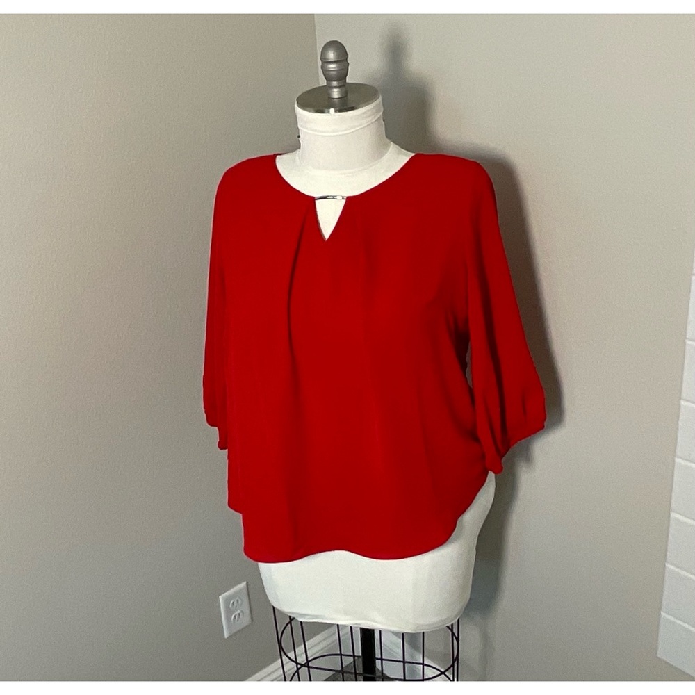 Plus Size 3/4 Sleeve Blouse
